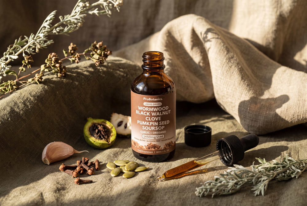 Wormwood, Black Walnut & Clove Drops — the product in context
