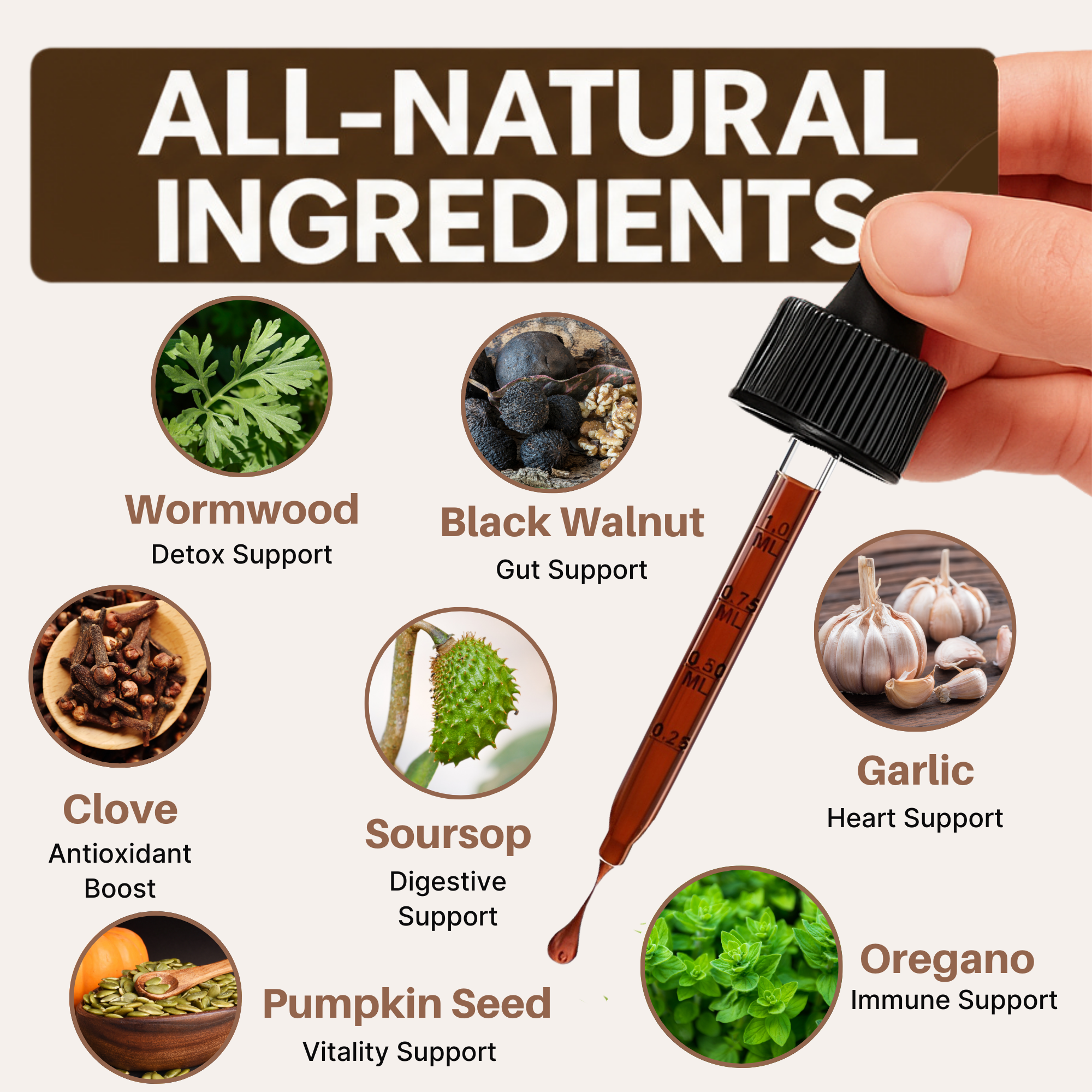 Wormwood, Black Walnut and Clove Liquid Drops