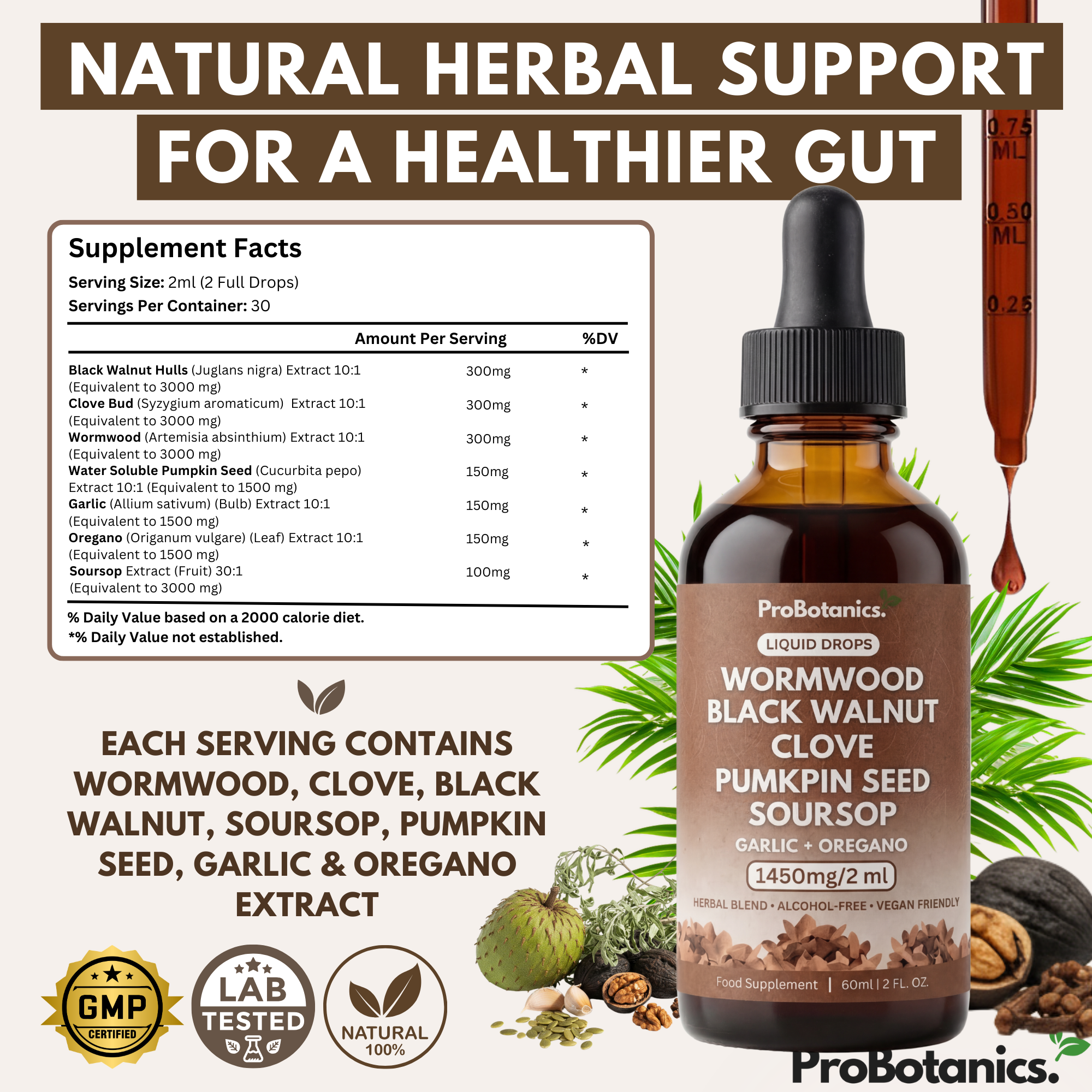 Wormwood, Black Walnut and Clove Liquid Drops