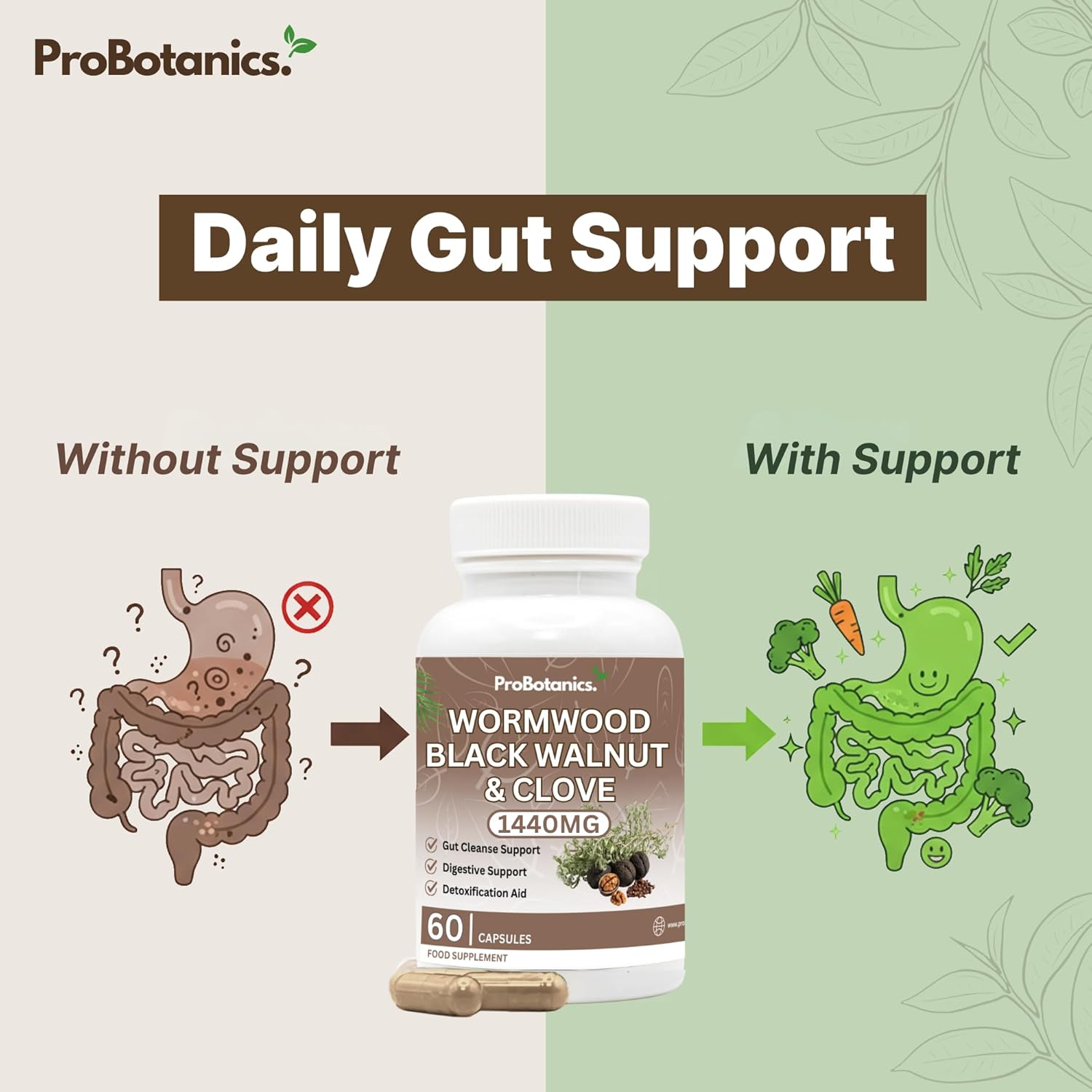 Wormwood Black Walnut and Clove Capsules