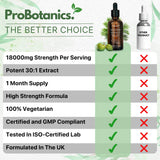 Soursop Liquid Drops — comparison chart of strength, 30:1 extract and UK formulation features