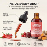 Cayenne Pepper Drops Liquid Supplement | Hawthorn Berry, Turmeric Curcumin, Beet Root, Ginger, Black Pepper