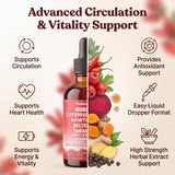 Cayenne Pepper Drops Liquid Supplement | Hawthorn Berry, Turmeric Curcumin, Beet Root, Ginger, Black Pepper