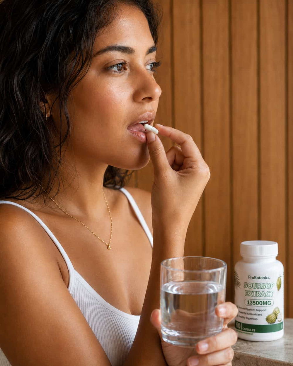 Soursop Capsules — the daily serving being taken